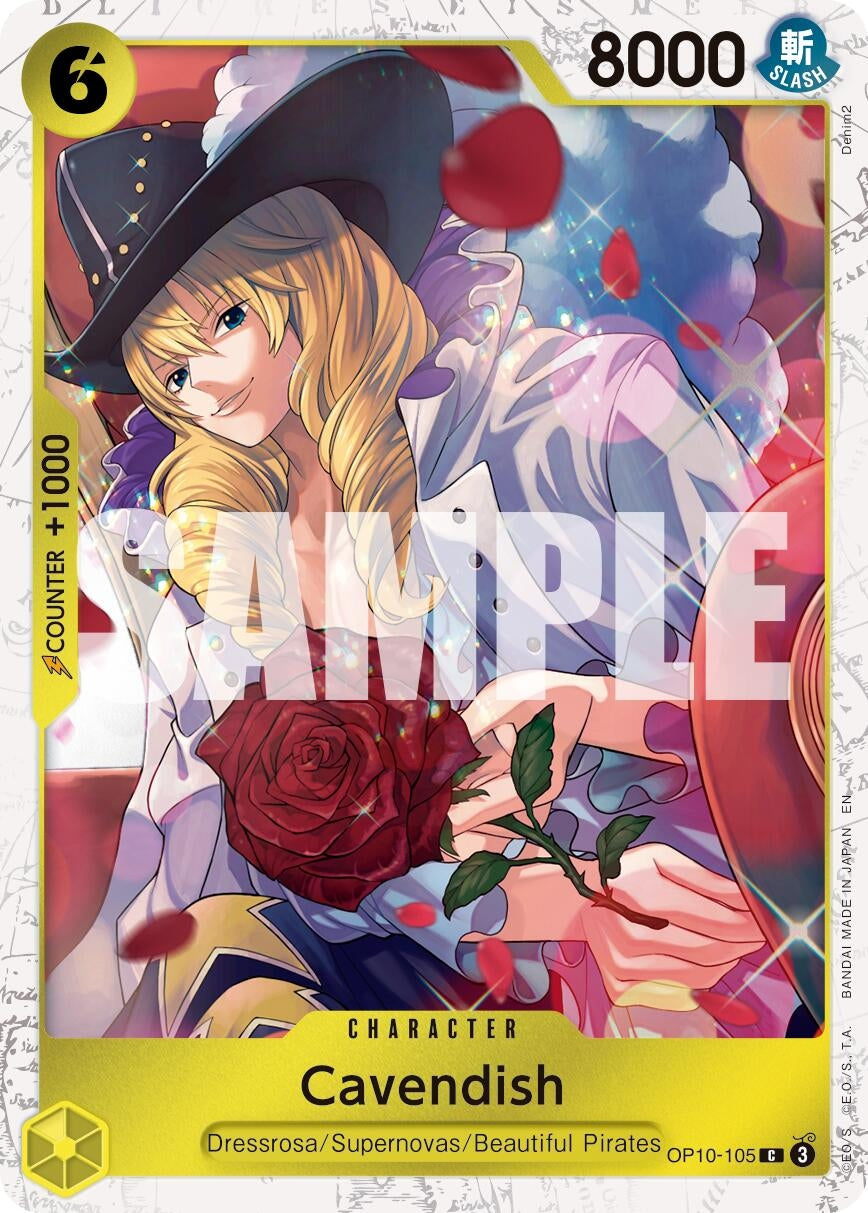 Image for Cavendish - OP10-105 (Pirate Foil) (OP10-105) (PRB-02) - One Piece Card Game