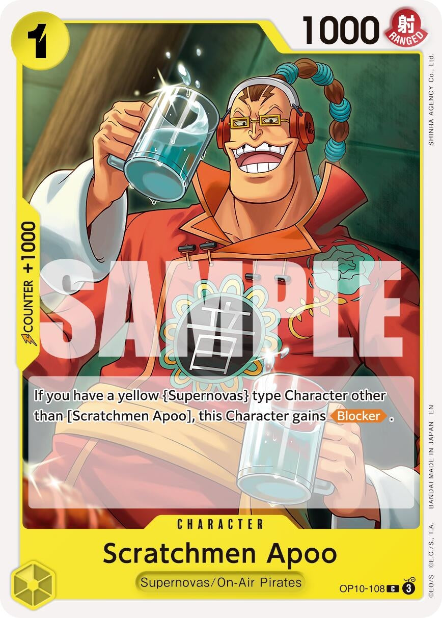Image for Scratchmen Apoo - OP10-108 (Reprint) (OP10-108) (PRB-02) - One Piece Card Game