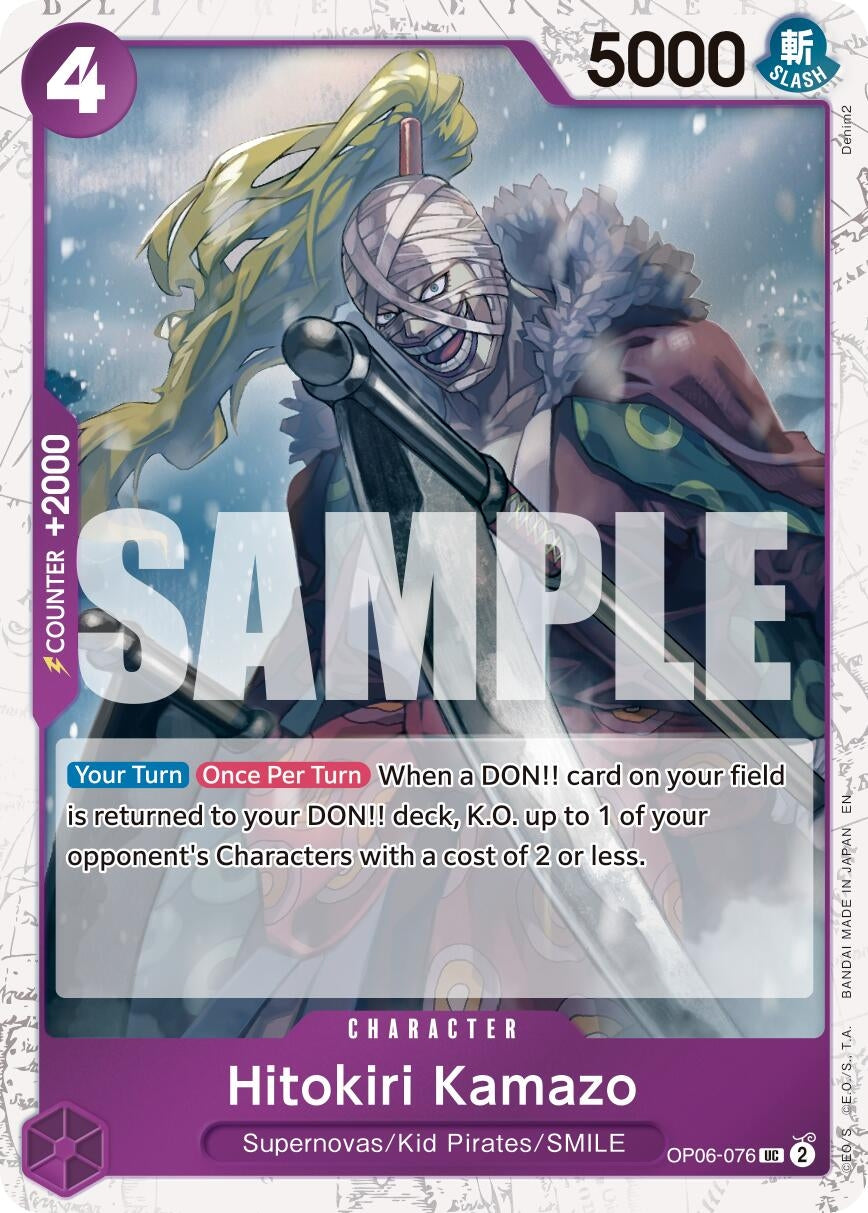 Image for Hitokiri Kamazo (Pirate Foil) (OP06-076) (PRB-02) - One Piece Card Game