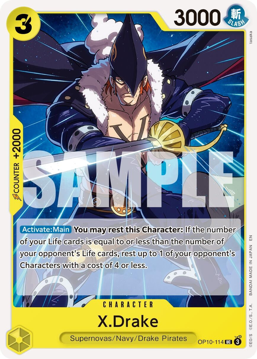 Image for X.Drake (Reprint) (OP10-114) (PRB-02) - One Piece Card Game