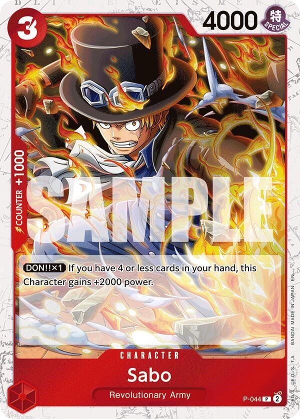 Image for Sabo - P-044 (Pirate Foil) (P-044) (PRB-02) - One Piece Card Game