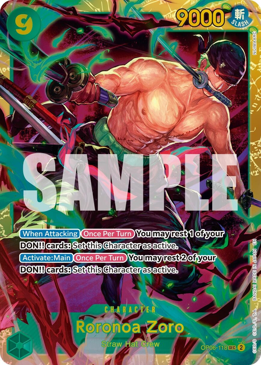 Image for Roronoa Zoro - OP06-118 (Reprint) (OP06-118) (PRB-02) - One Piece Card Game