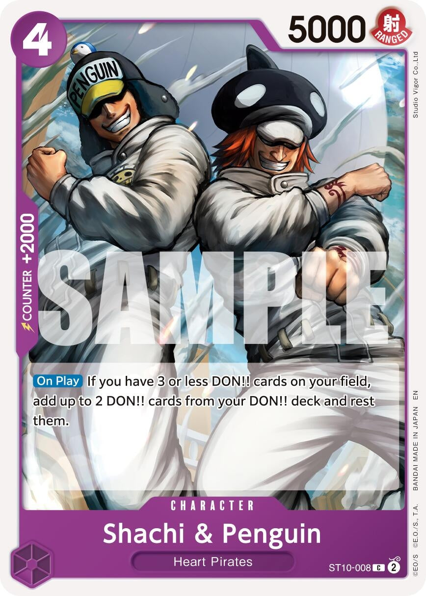 Image for Shachi & Penguin (Reprint) (ST10-008) (PRB-02) - One Piece Card Game