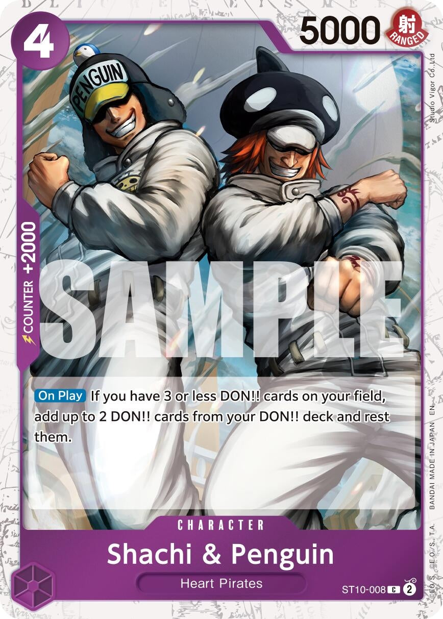 Image for Shachi & Penguin (Pirate Foil) (ST10-008) (PRB-02) - One Piece Card Game