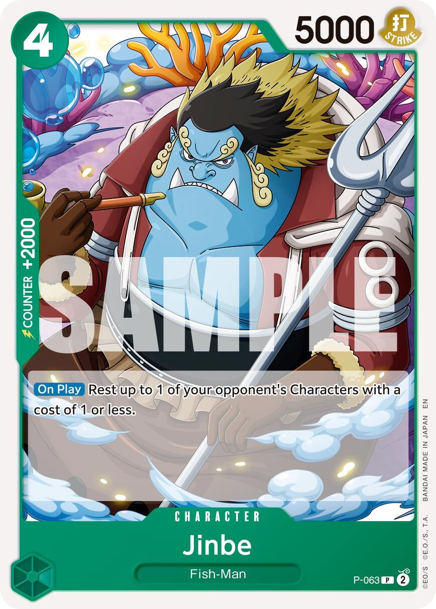 Image for Jinbe - P-063 (Reprint) (P-063) (PRB-02) - One Piece Card Game