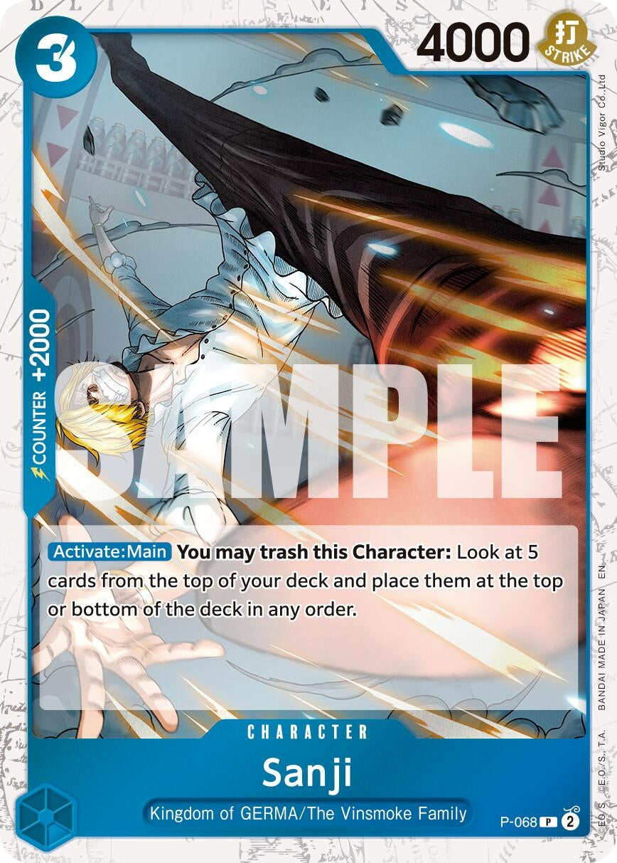 Image for Sanji - P-068 (Pirate Foil) (P-068) (PRB-02) - One Piece Card Game