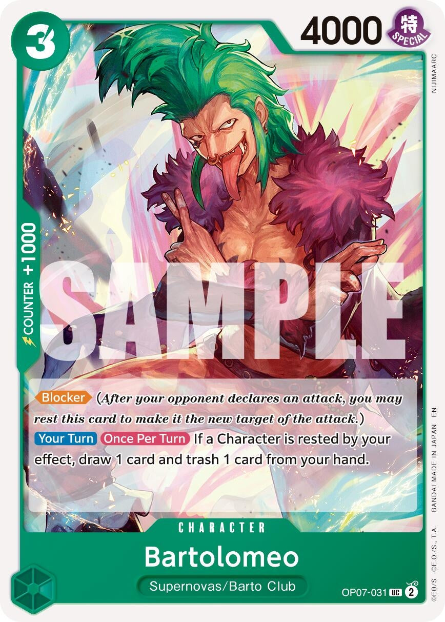 Image for Bartolomeo (Reprint) (OP07-031) (PRB-02) - One Piece Card Game