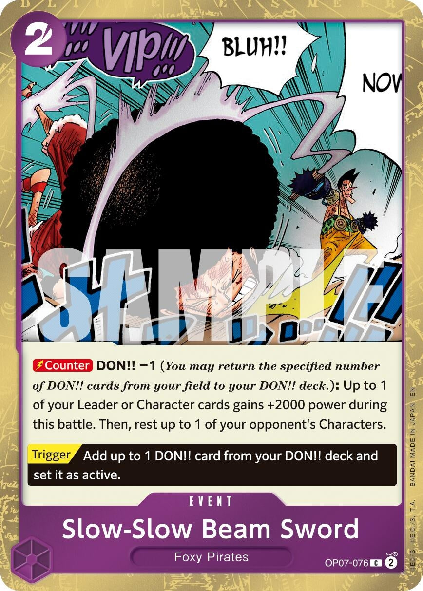 Image for Slow-Slow Beam Sword (Pirate Foil) (OP07-076) (PRB-02) - One Piece Card Game