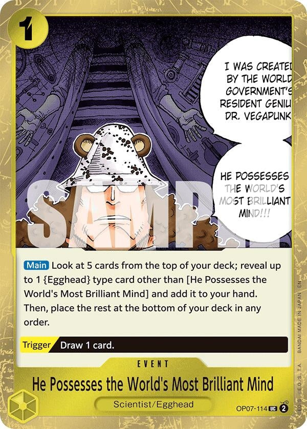 Image for He Possesses the World's Most Brilliant Mind (Pirate Foil) (OP07-114) (PRB-02) - One Piece Card Game