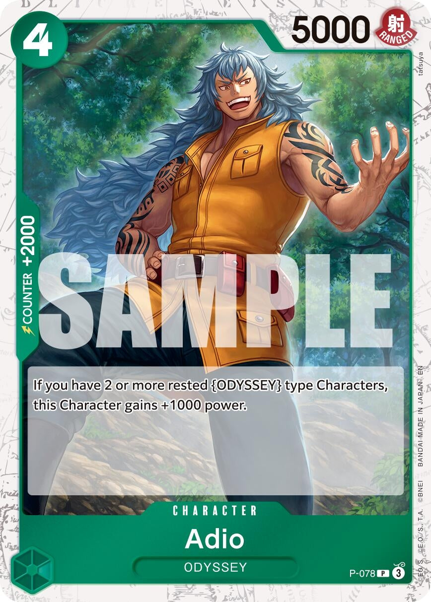 Image for Adio (Pirate Foil) (P-078) (PRB-02) - One Piece Card Game