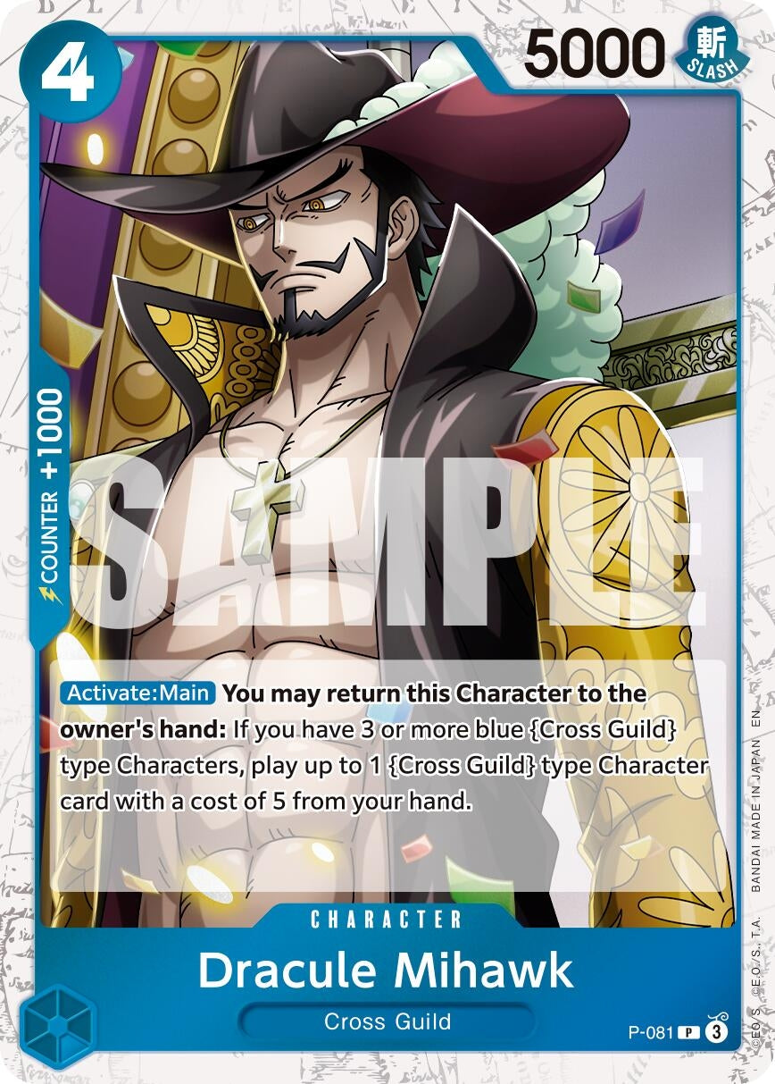 Dracule Mihawk - P-081 (Pirate Foil) (P-081) (PRB-02)