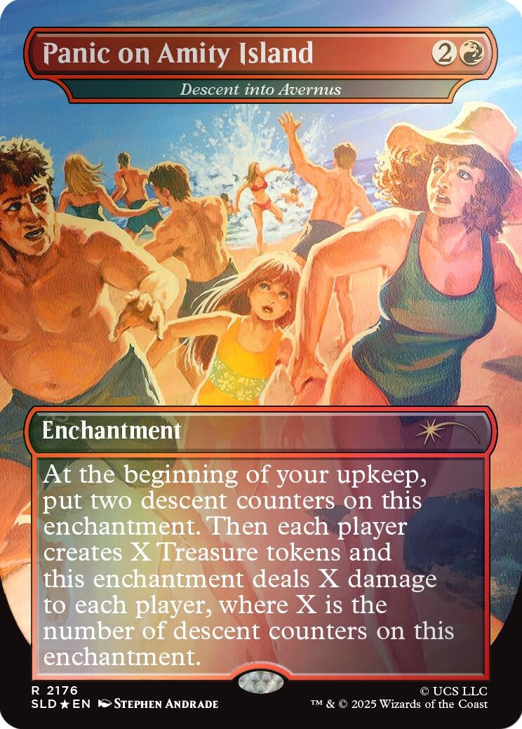 Image for Panic on Amity Island - Descent into Avernus (Rainbow Foil) (2176) (SLD) - Magic: The Gathering
