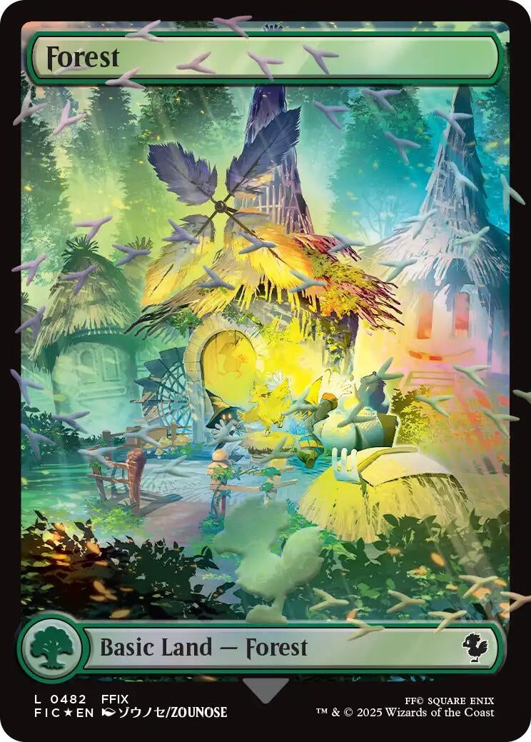 Image for Forest (Chocobo Track Foil) (482) (FIC) - Magic: The Gathering