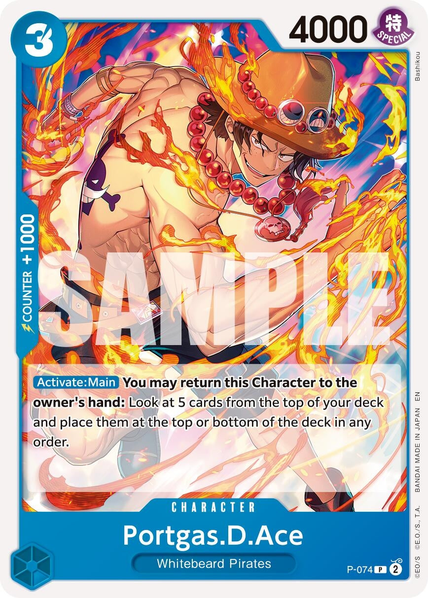 Image for Portgas.D.Ace - P-074 (Pirate Foil) (P-074) (PRB-02) - One Piece Card Game