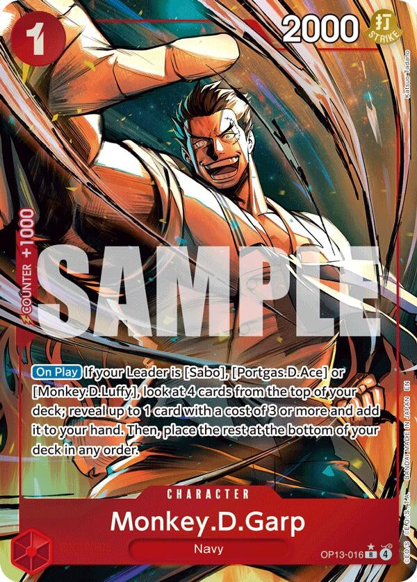 Image for Monkey.D.Garp (Alternate Art) (OP13-016) (OP13) - One Piece Card Game