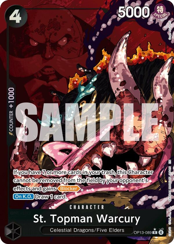 Image for St. Topman Warcury (Alternate Art) (OP13-089) (OP13) - One Piece Card Game