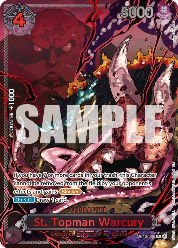 Image for St. Topman Warcury (Parallel) (OP13-089) (OP13) - One Piece Card Game