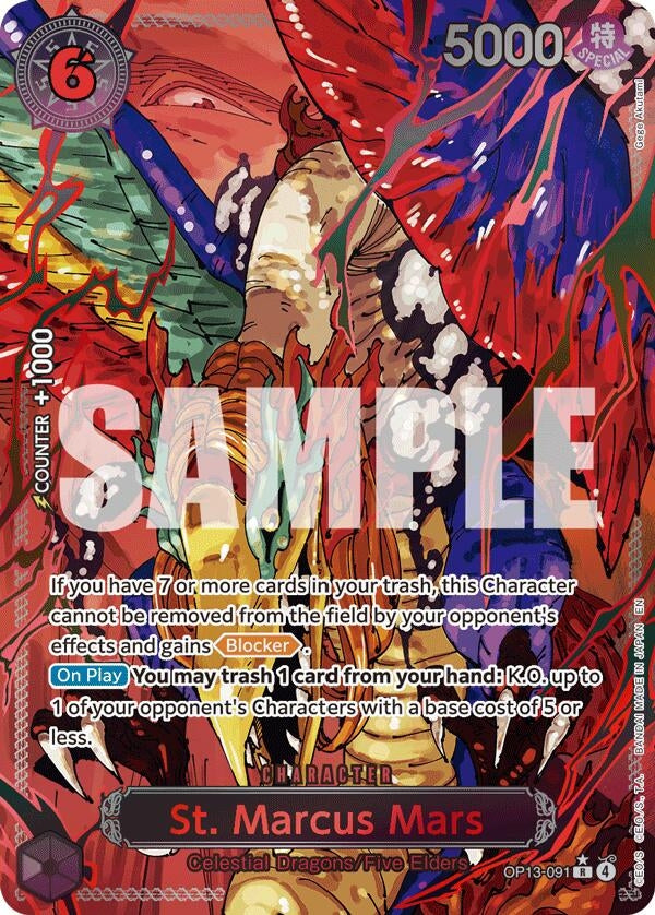 Image for St. Marcus Mars (Parallel) (OP13-091) (OP13) - One Piece Card Game