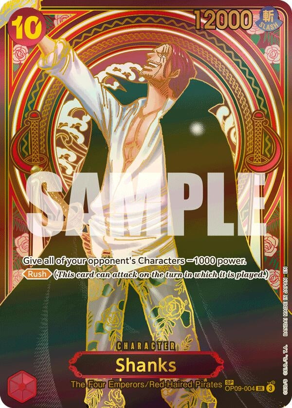 Image for Shanks - OP09-004 (SP) (Gold) (OP09-004) (OP13) - One Piece Card Game