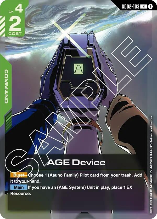 Image for AGE Device (GD02-103) (GD02) - Gundam Card Game