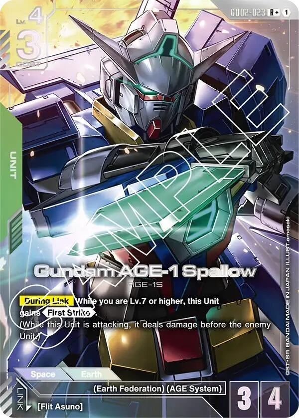 Image for Gundam AGE-1 Spallow (R+) (GD02-023) (GD02) - Gundam Card Game