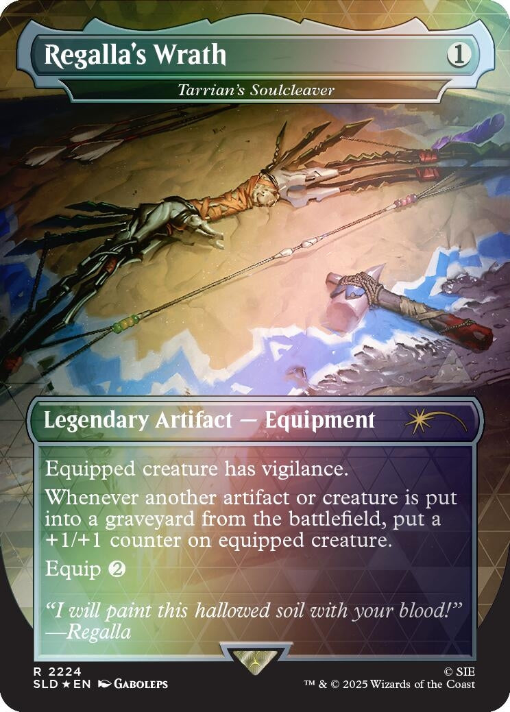 Image for Regalla's Wrath - Tarrian's Soulcleaver (Rainbow Foil) (2224) (SLD) - Magic: The Gathering