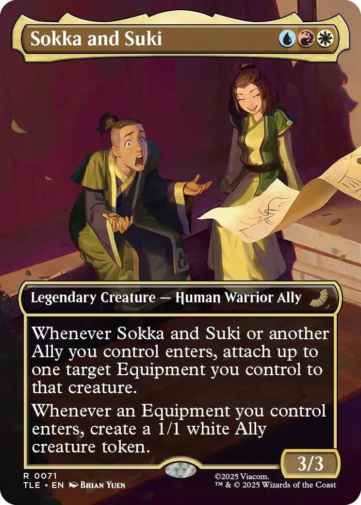 Image for Sokka and Suki (Borderless) (71) (TLE) - Magic: The Gathering