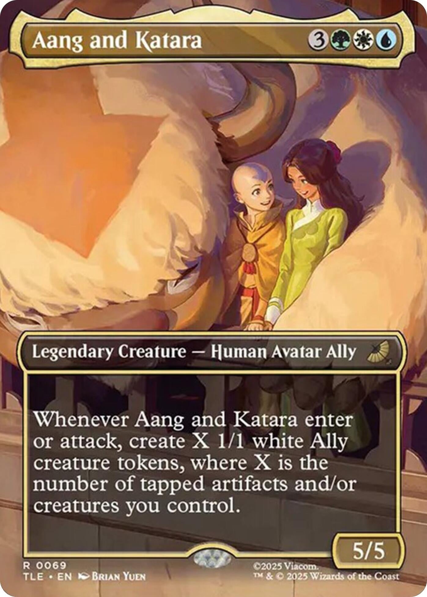 Image for Aang and Katara (Borderless) (69) (TLE) - Magic: The Gathering
