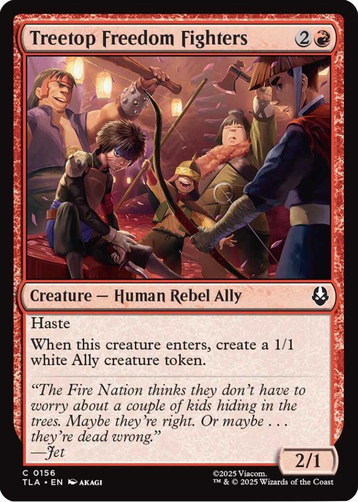Image for Treetop Freedom Fighters (156) (TLA) - Magic: The Gathering