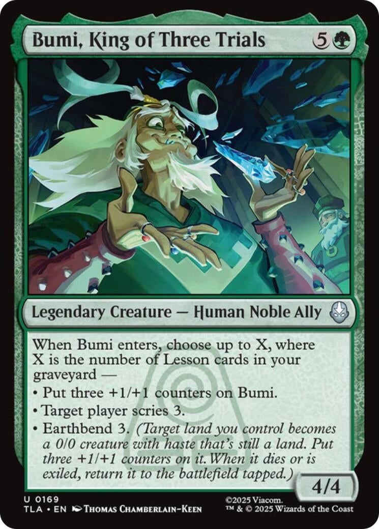 Image for Bumi, King of Three Trials (169) (TLA) - Magic: The Gathering