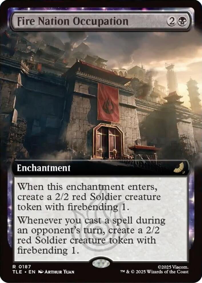 Image for Fire Nation Occupation (Extended Art) (187) (TLE) - Magic: The Gathering