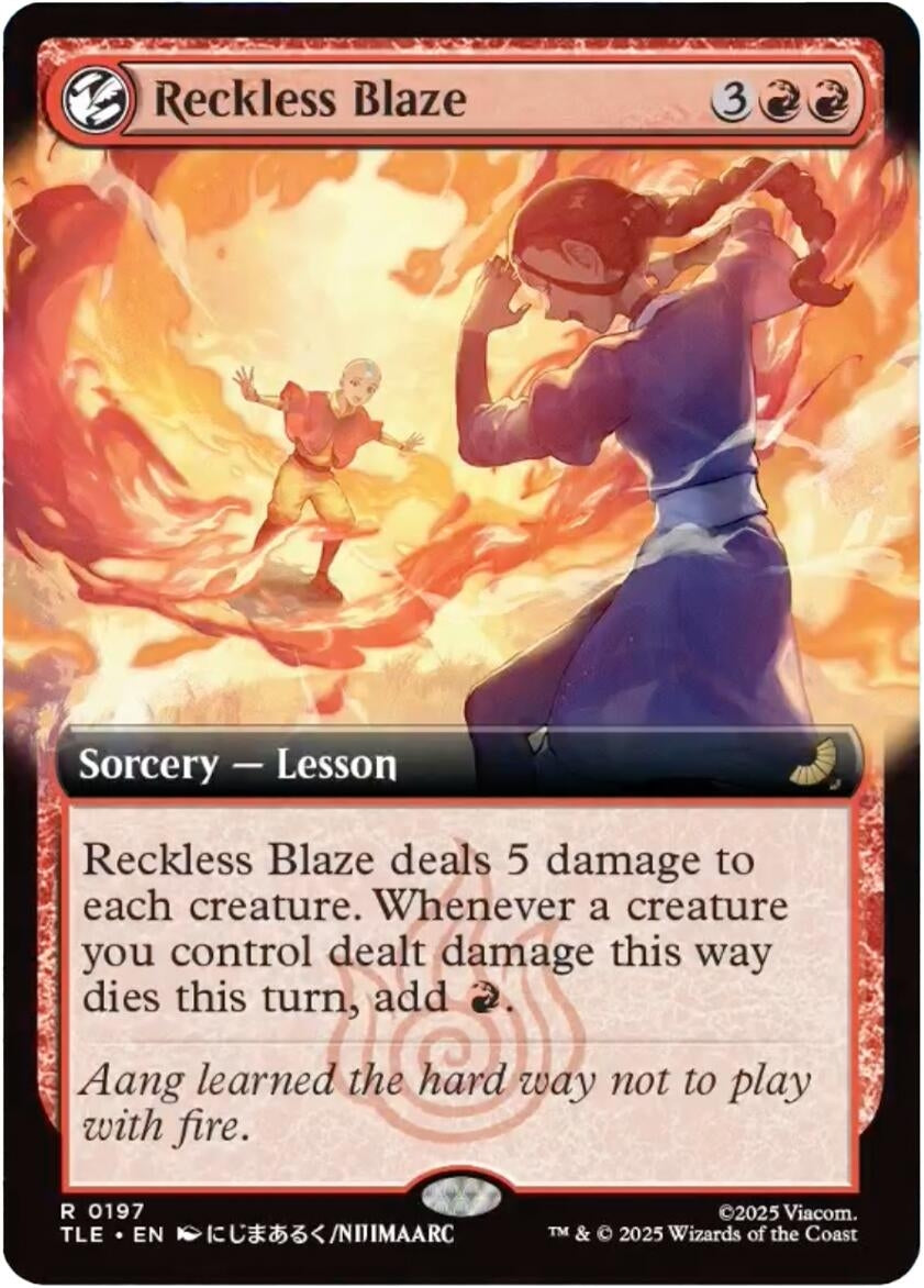 Image for Reckless Blaze (Extended Art) (197) (TLE) - Magic: The Gathering