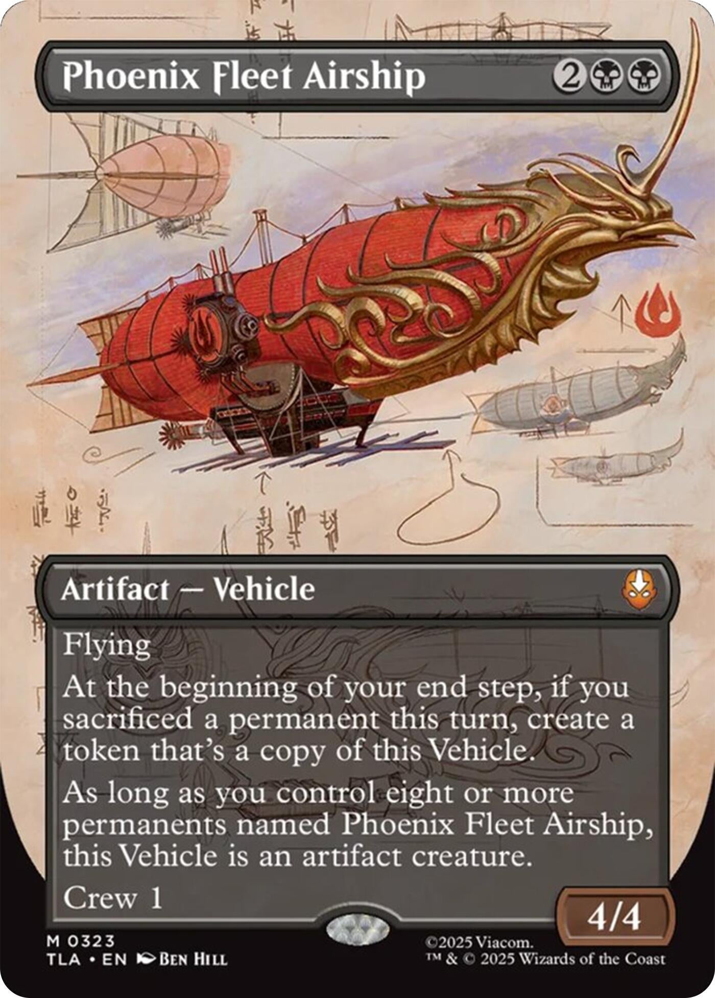 Image for Phoenix Fleet Airship (Borderless) (323) (TLA) - Magic: The Gathering