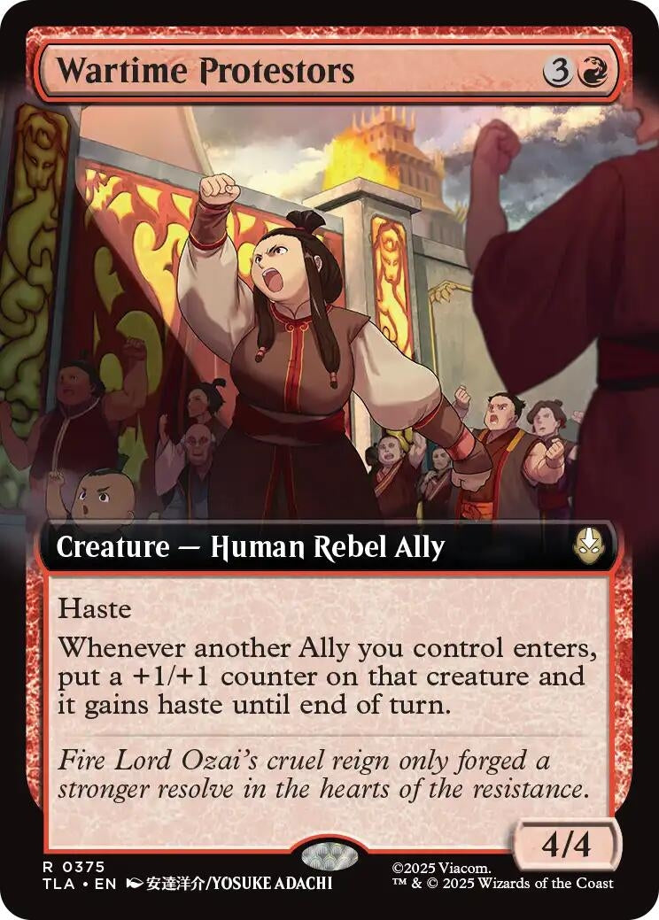 Image for Wartime Protestors (Extended Art) (375) (TLA) - Magic: The Gathering