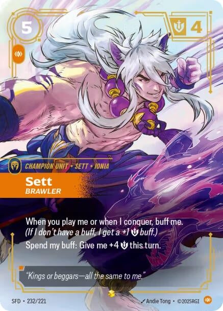 Sett - Brawler (Overnumbered) (232/221) (SPF)