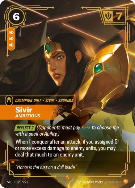 Image for Sivir - Ambitious (120/221) (SPF) - Riftbound: League of Legends Trading Card Game