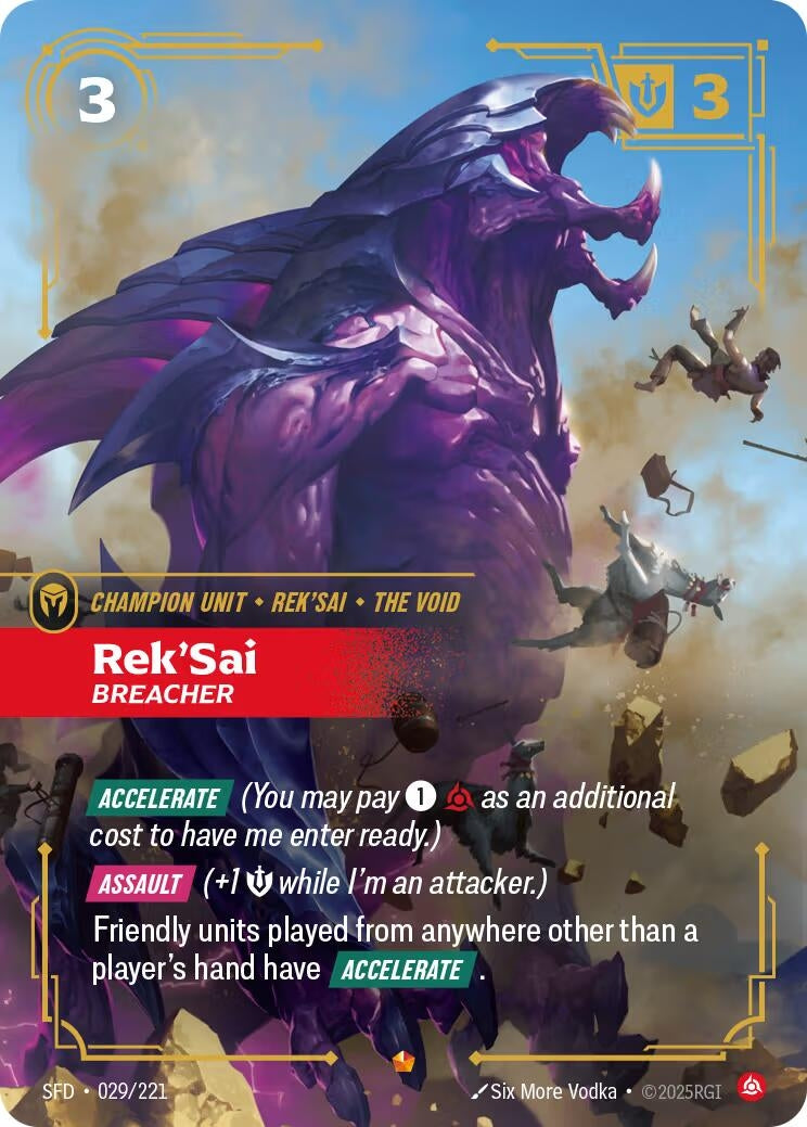 Image for Rek'Sai - Breacher (029/221) (SPF) - Riftbound: League of Legends Trading Card Game