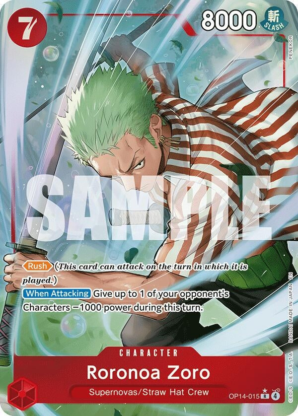 Roronoa Zoro - OP14-015 (Alternate Art) (OP14-015) (OP14)