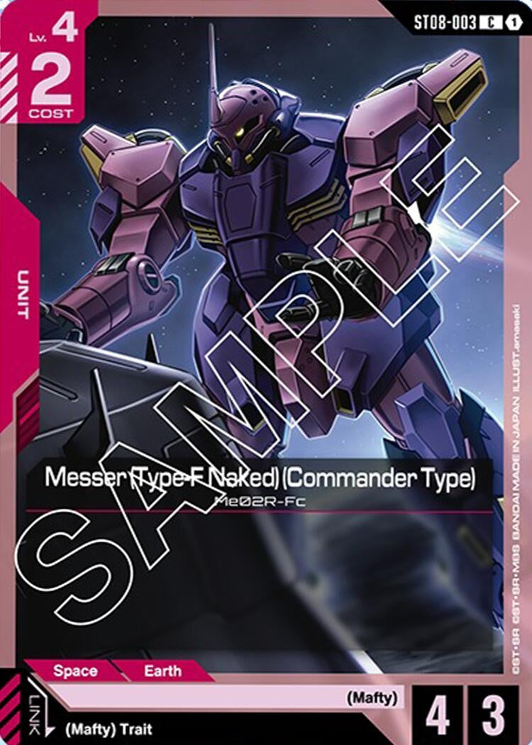 Image for Messer (Type-F Naked) (Commander Type) (ST08-003) (ST08) - Gundam Card Game
