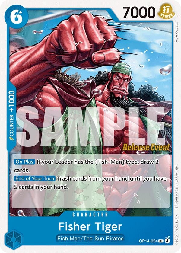 Image for Fisher Tiger (OP14-054) (OP14 RE) - One Piece Card Game