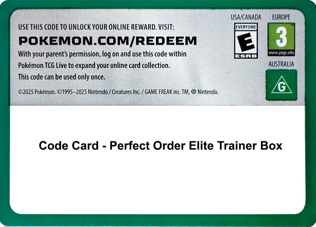 Image for Code Card - Perfect Order Elite Trainer Box - Pokemon