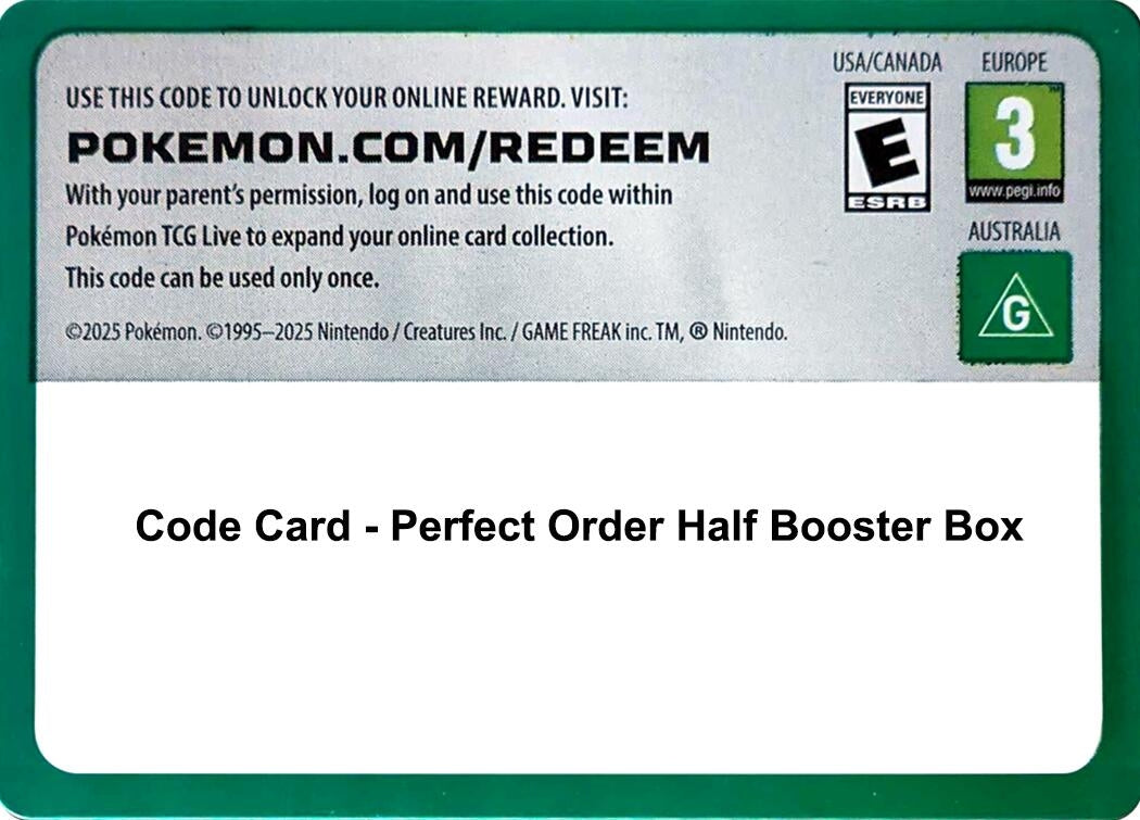 Image for Code Card - Perfect Order Half Booster Boxes - Pokemon