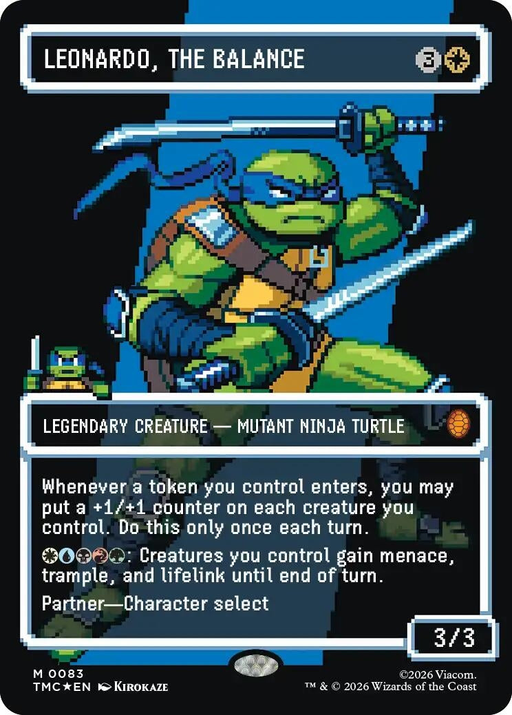 Leonardo, the Balance (0083) (Borderless) (Surge Foil) (83) (TMC)
