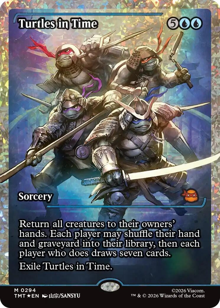 Turtles in Time (Showcase) (Fracture Foil) (294) (TMT)