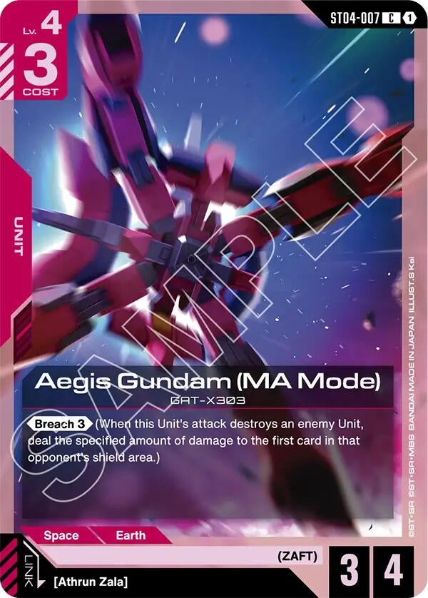 Image for Aegis Gundam (MA Mode) (ST04-007) (ST09) - Gundam Card Game