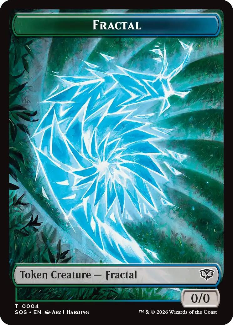 Image for Fractal (0004) // Pest (0008) Double-Sided Token (4 // 8) (SOS) - Magic: The Gathering