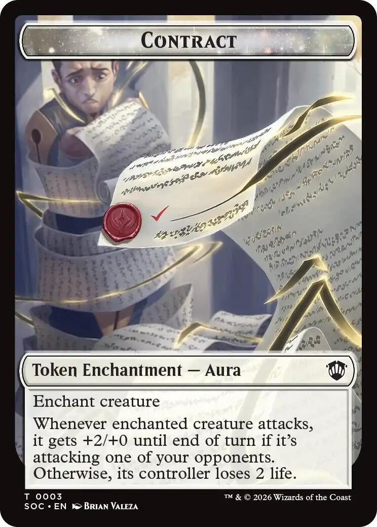 Image for Contract // Pegasus Double-Sided Token (3 // 5) (SOC) - Magic: The Gathering