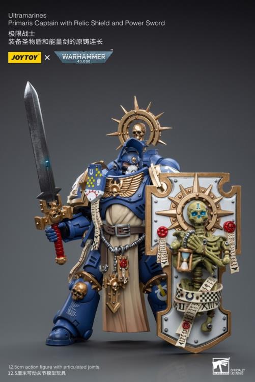 JoyToy - Warhammer 40000 - Ultramarines: Primaris Captain with Relic Shield and Power Sword