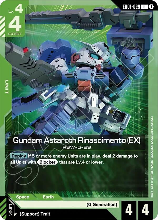 Image for Gundam Astaroth Rinascimento (EX) (EB01-029) (EB01) - Gundam Card Game