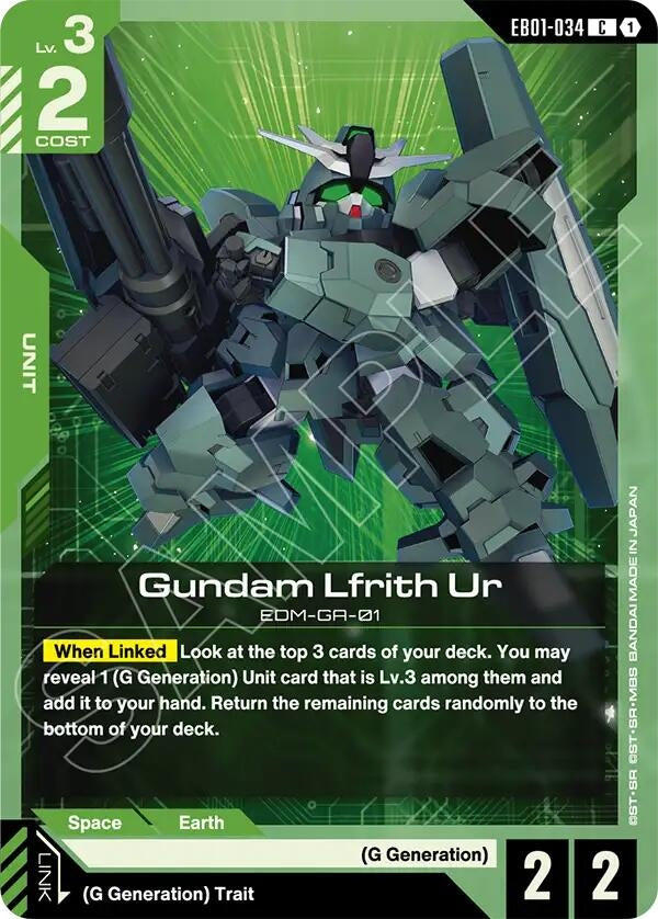 Image for Gundam Lfrith Ur (EB01-034) (EB01) - Gundam Card Game